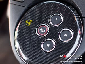 FIAT 500 Gear Panel in Carbon Fiber - Yellow Scorpion 